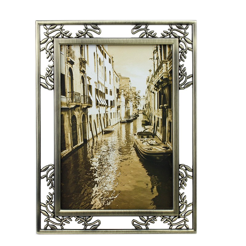 Rama foto metalica Nobless, 10x15 cm, pentru birou, crom - imagine 4
